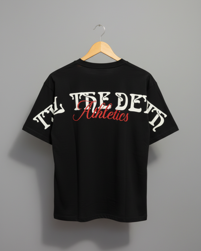 Oversized Black T‑Shirt by Drift Hawk Bold Graphic Fit